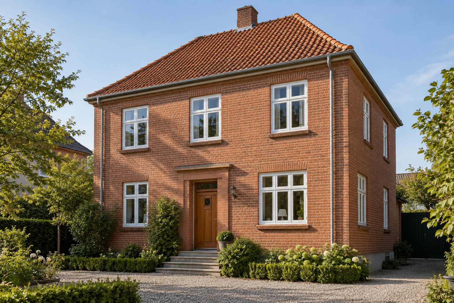 Aidoits visualisering af murermestervilla med klassiske vinduer